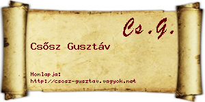 Csősz Gusztáv névjegykártya
