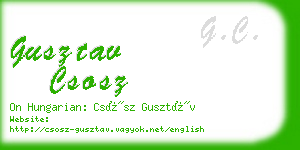 gusztav csosz business card